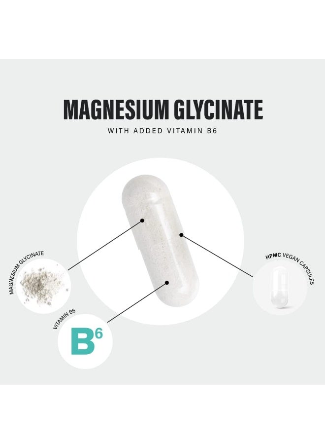 SS Sport Supplies Magnesium Glycinate Supplements 1500mg & Vitamin B6-120 High Strength Capsules - 1500mg of Magnesium Providing 315mg Elemental Magnesium (Bisglycinate) - Pure Active Ingredient - Image 2