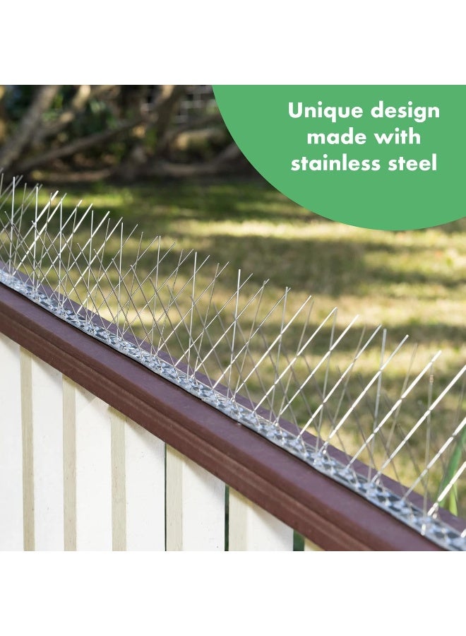 Egardenkart إي غاردن كارت طارد الطيور - مسامير طيور من الفولاذ المقاوم للصدأ للحمام والطيور الصغيرة الأخرى - تصميم صناعي خالٍ من البلاستيك - Image 5