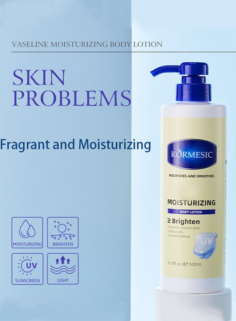Kormesic 500ml Moisturizing Body Lotion Brightening Exfoliating Body Lotion for Deeply Moisturize and Smooth skin Brightening Body Lotion Advanced UV Protection and Skin Strengthening Lotion - Image 5