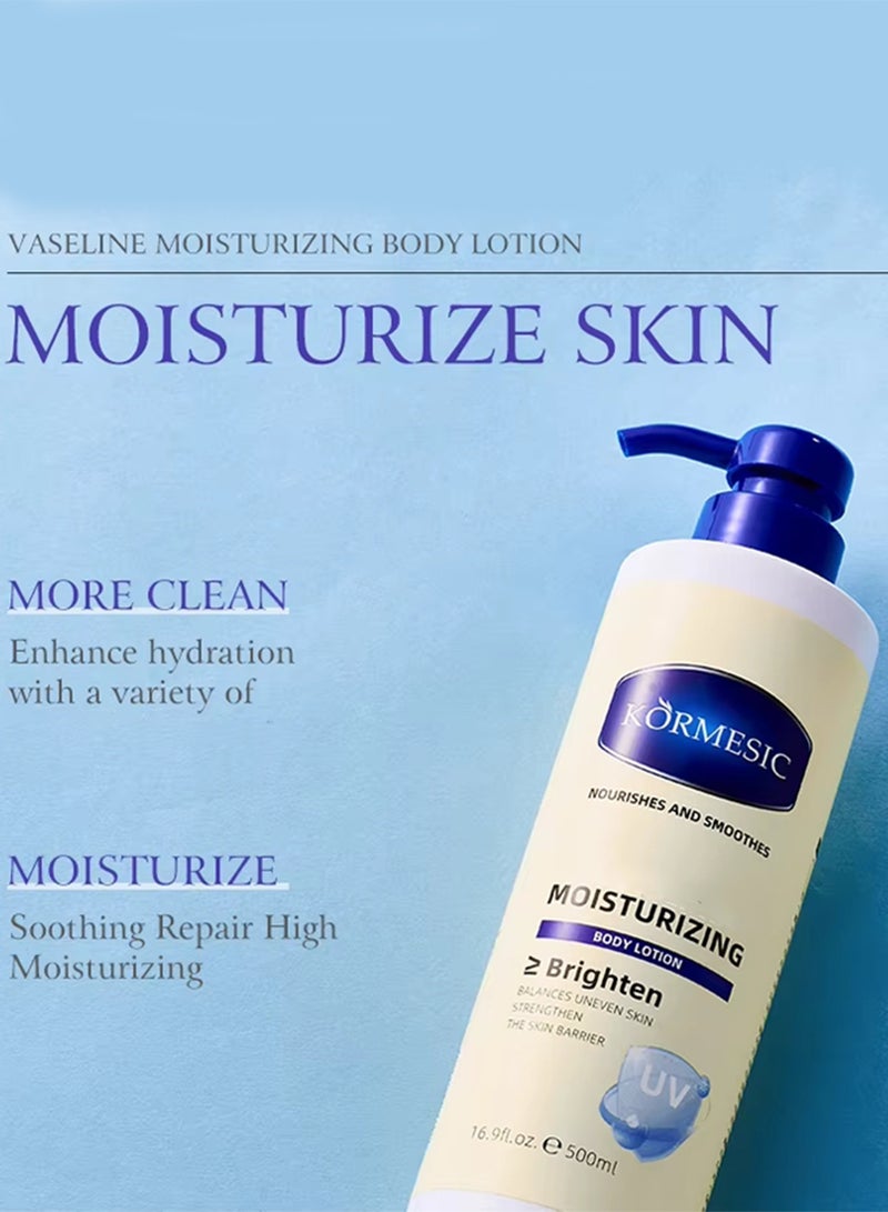 Kormesic 500ml Moisturizing Body Lotion Brightening Exfoliating Body Lotion for Deeply Moisturize and Smooth skin Brightening Body Lotion Advanced UV Protection and Skin Strengthening Lotion - Image 3