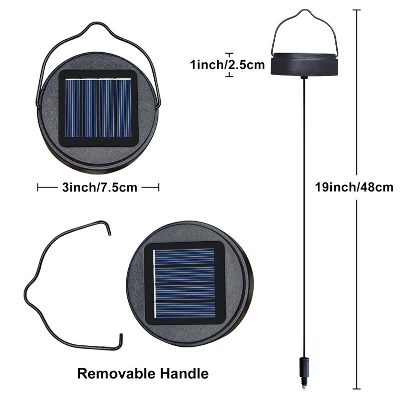 Go2garden AA 600Mah Solar Light Replacement Top Parts for Solar Outdoor Lantern, Waterproof LED Lights for Yard, Garden, Patio Decor DIY Gifts (1Pack) - Image 3