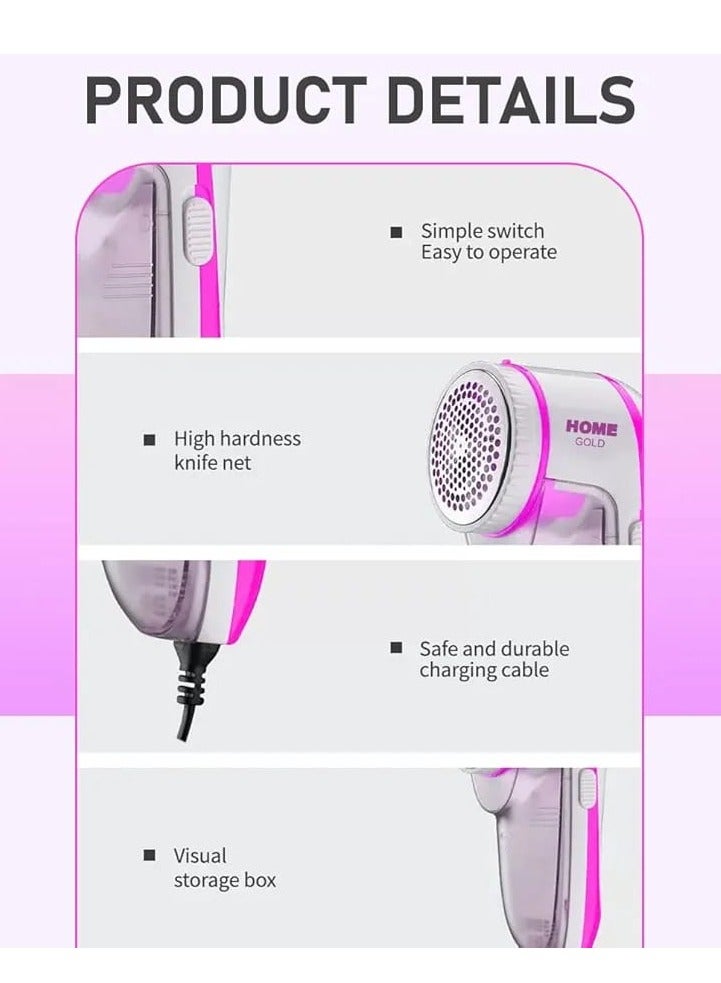 هوم جولد ماكينة إزالة الوبرHG-088 تنظف الملابس والأقمشة من الوبر والزغب بسهولة وسرعة. تصميم شبكي معدني آمن، وسعة كبيرة لتجميع الوبر، وسهلة الاستخدام في المنزل أو أثناء السفر. - Image 2