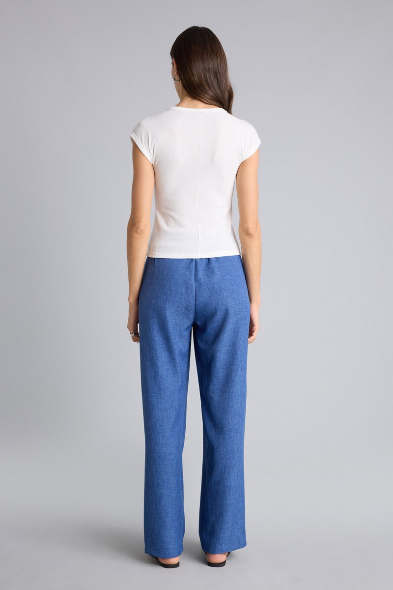 DeFacto White Woman Slim Fit Basic Ribbed T-Shirt Casual - Image 5