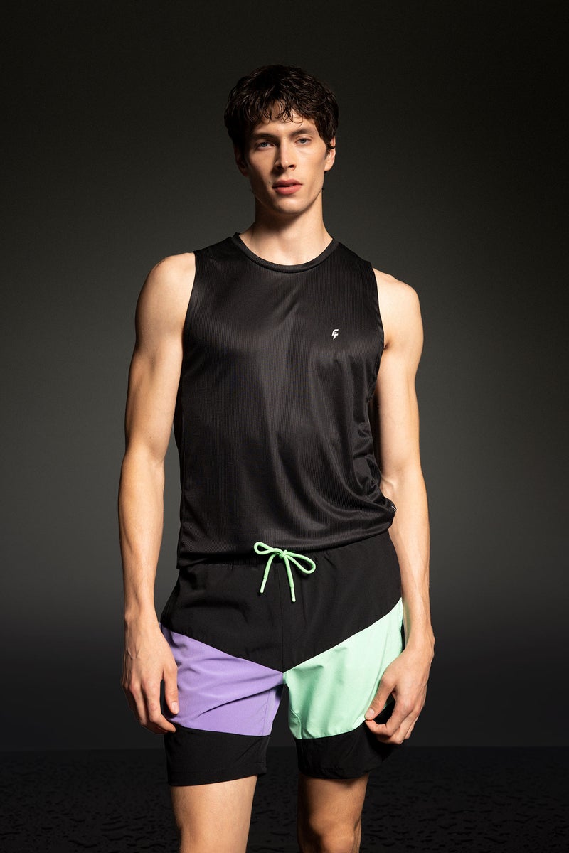 ديفاكتو شورت بحر قصير قصة عادية محكم أسود من DeFactoFit - Image 2