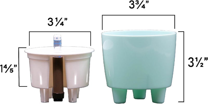 Cotta Planters Selfwatering Mini Planters with Water Level Indicator for African Violets, Small House Plants - Image 2