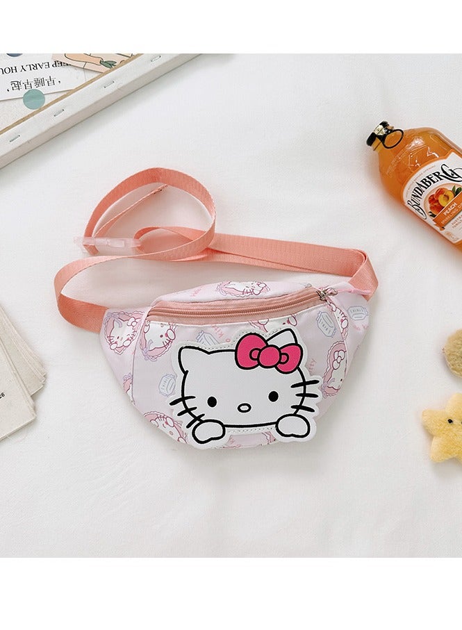 Sanrio Hello Kitty Themed Kids' Sweat-Proof & Secure Crossbody Bag - Cartoon Printed Lightweight Mini Chest Bag, Sport Waist Pack for Children - Image 1