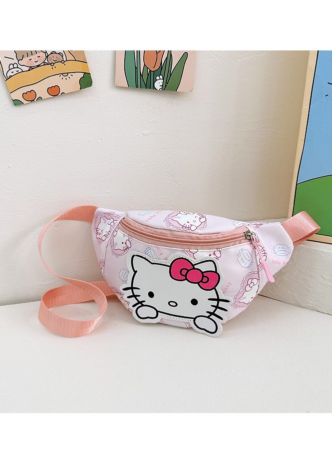 Sanrio Hello Kitty Themed Kids' Sweat-Proof & Secure Crossbody Bag - Cartoon Printed Lightweight Mini Chest Bag, Sport Waist Pack for Children - Image 5