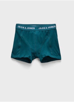 Jack & Jones Junior Kids 3 Pack Printed  Logo Band Trunks  - Image 3