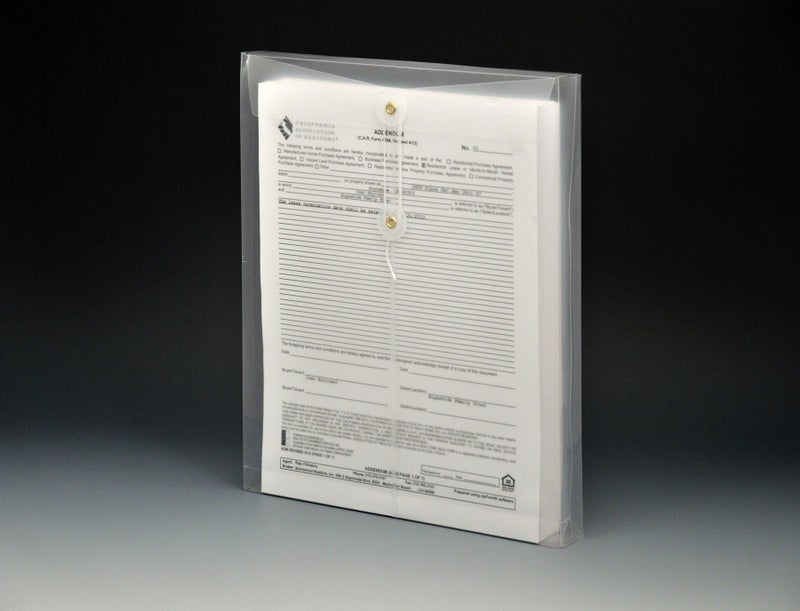 Lion String-A-Long Clear Poly Envelopes with Gusset, Letter, Top Load, 6 EA/Pack, 1 Pack (32000-CR) - Image 2