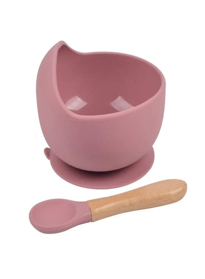 COZIESS 1Set, Baby Feeding Bowl & Spoon Set | Self-Feeding, Non-Slip Suction Base | BPA-Free, Safe & Durable for Infants and Toddlers - 100% Food-Grade Silicone (Pink, M) - Image 1