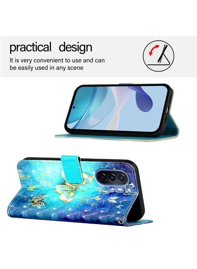 S-TOP Case For Huawei Enjoy 50 4G / Nova Y70 Plus 3D Painting Horizontal Flip Leather Phone Case - Image 3