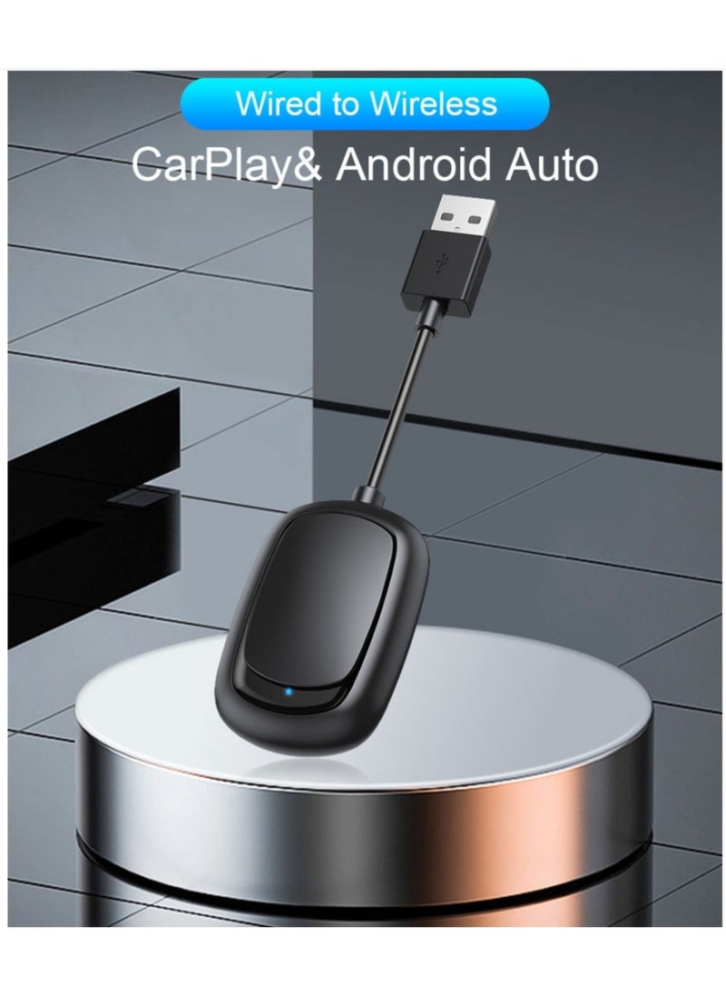 Generic - 2-in-1 Smart Car Box，Wireless Carplay & Android Auto Adapter, Convert Factory Wired to Wireless Dongle Cars for iPhone & Android, Plug & Play, 5GHz WiFi & Bluetooth 5.0, for iOS 10+ & Android 11+ - Image 1