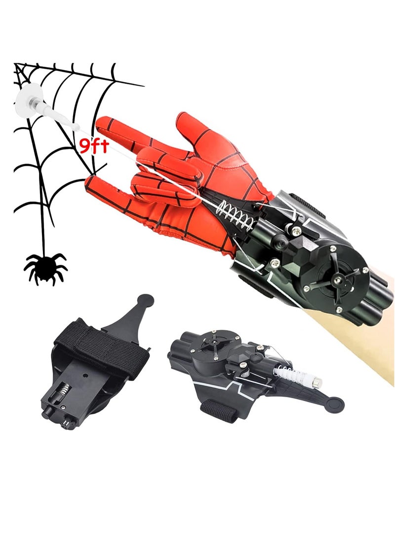 general Spider web shooting toy, 2.7m range key electric retraction, wristband, silk accessories USB charging, Spider-Man superhero, children and adults role-playing toy launcher. - Image 1