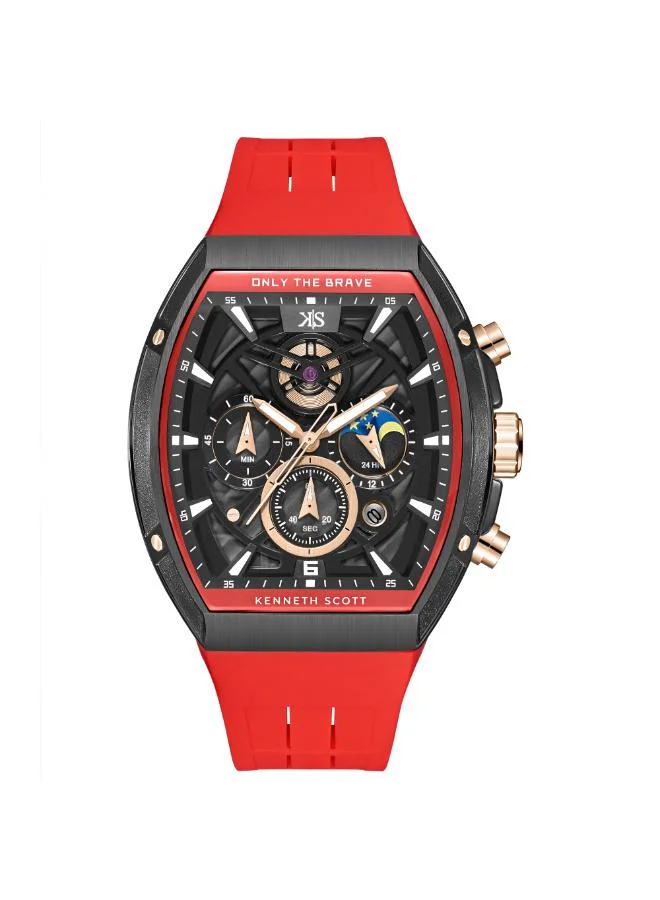 Kenneth Scott Men's Chronograph  Black  Dial Watch - K26110-BSRB