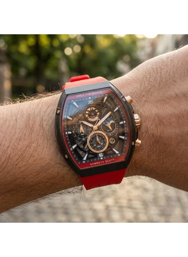 Kenneth Scott  Kenneth Scott Men's Chronograph  Black  Dial Watch - K26110-BSRB for Men | Best Price UAE