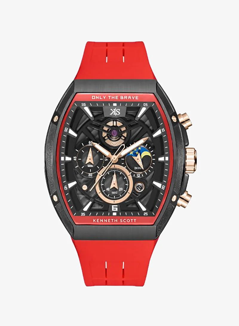 كينيث سكوت Kenneth Scott Men's Chronograph  Black  Dial Watch - K26110-BSRB
