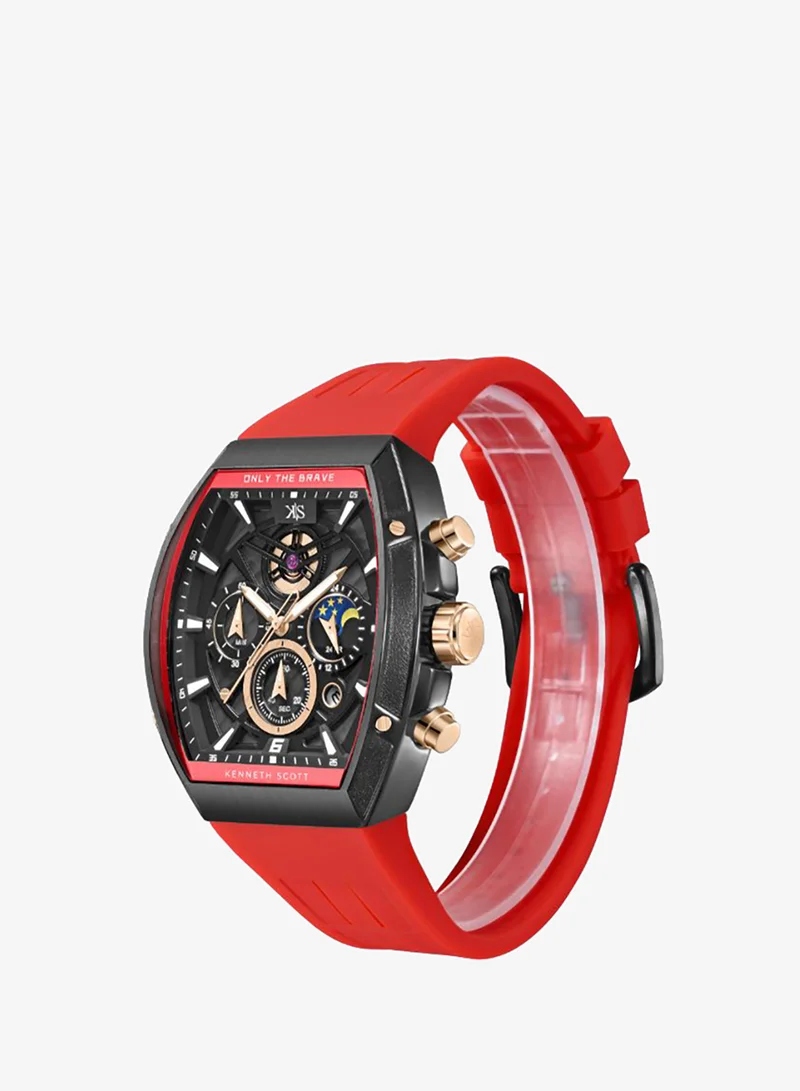 كينيث سكوت Kenneth Scott Men's Chronograph  Black  Dial Watch - K26110-BSRB