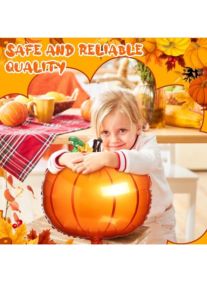 Hungdao 12 Pcs Pumpkin Balloon Thanksgiving Foil Pumpkin Balloon Foil Fall Balloon Large Thanksgiving Balloon Decoration for Baby Shower Birthday Autumn Harvest Thanksgiving Party Supplies (Cute) - Image 5