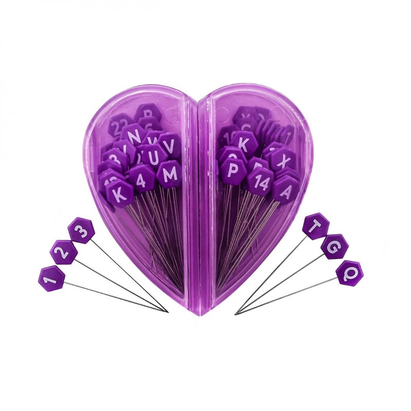 Gypsy Quilter The Gypsy Quilter ABC 123 Cool Pins, Purple - Image 5