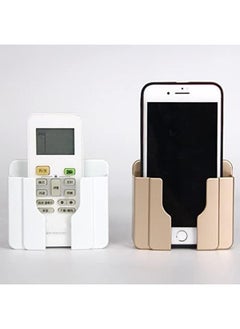 erorex 2Pcs Wall Mount Cell Phone Charging Holder Adhesive Mobile Phone Wall Stand For Charger Phone Charger Stand Remote Control Storage Box For Bedroom Kitchen Office  - Image 4