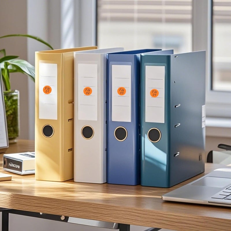 FINDAT Orange Round Stickers 1 Inch Vinyl Dot Stickers Self-Adhesive Removable Color Coding Labels Waterproof Circle Price Tag for Office Classroom Inventory Organizing 350 PCS - Image 4