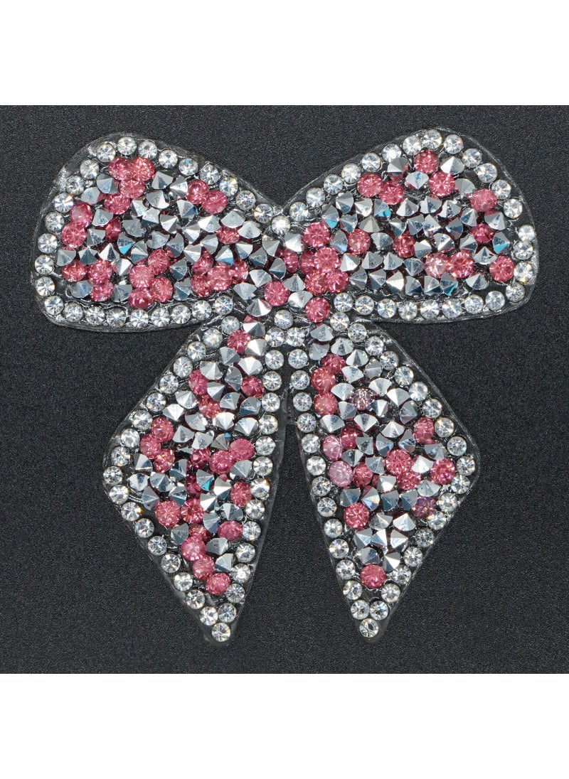 Generic Rhinestone Iron-on Transfer Butterfly Bow Pattern Pink 