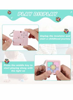 KASTWAVE 4 Pcs Memory Game Toys Fun Games for Boys Girls Memory Training Puzzle Toy Electronics Handheld Games Flashing Cube Mini Games Keychains  - Image 2