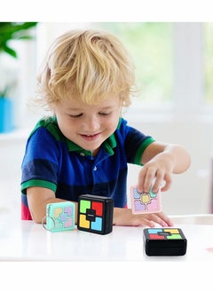 KASTWAVE 4 Pcs Memory Game Toys Fun Games for Boys Girls Memory Training Puzzle Toy Electronics Handheld Games Flashing Cube Mini Games Keychains  - Image 3