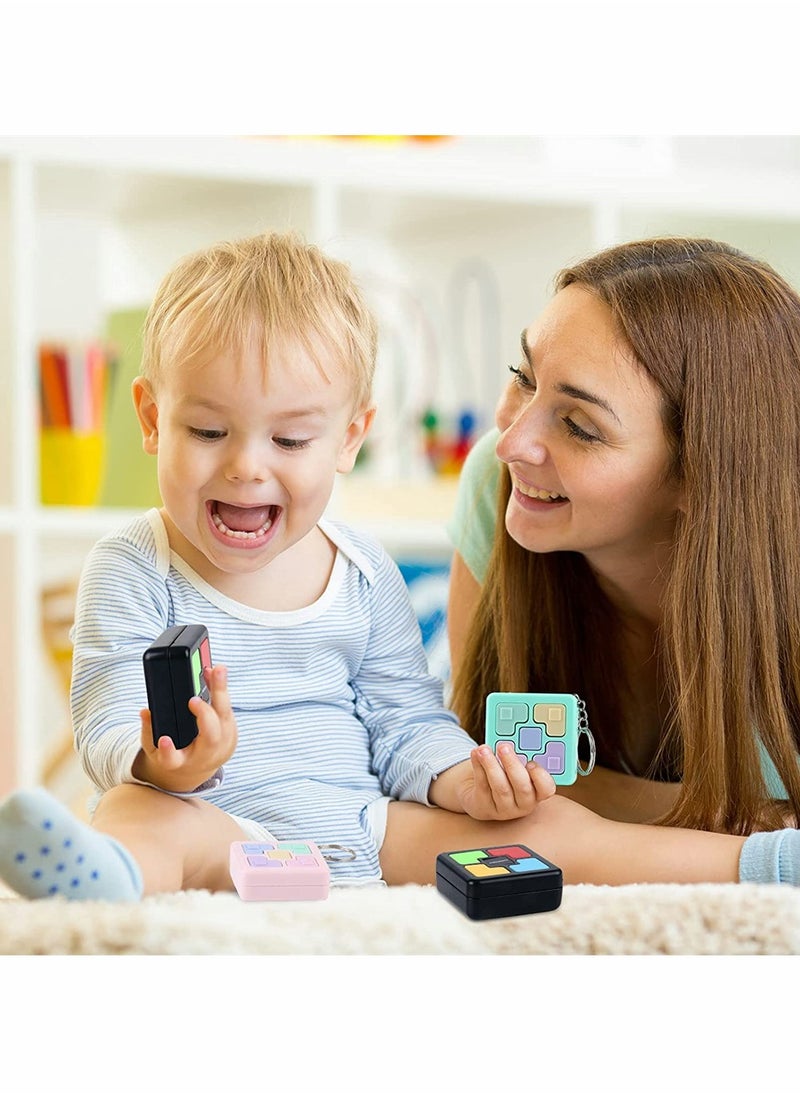KASTWAVE - 4 Pcs Memory Game Toys Fun Games for Boys Girls Memory Training Puzzle Toy Electronics Handheld Games Flashing Cube Mini Games Keychains - Image 1