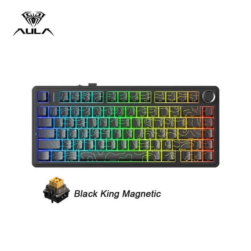 Aula F75 HE Mechanical Keyboard, Magnetic Switch, 75% 80 Keys, 8K Polling Rate, Tri-Mode Wireless, Rgb, Hot Swap - Image 1