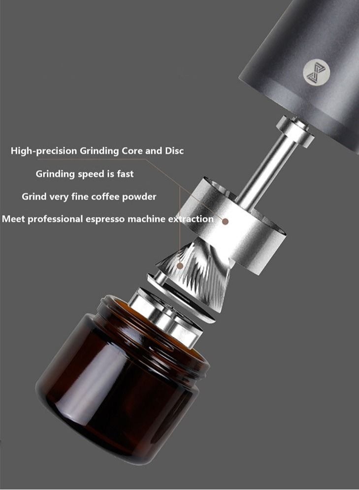 بريتيل مطحنة قهوة يدوية 20 جرام من الفولاذ المقاوم للصدأ، مطحنة قهوة احترافية محمولة مع 24 تروس قابلة للتعديل - Image 4