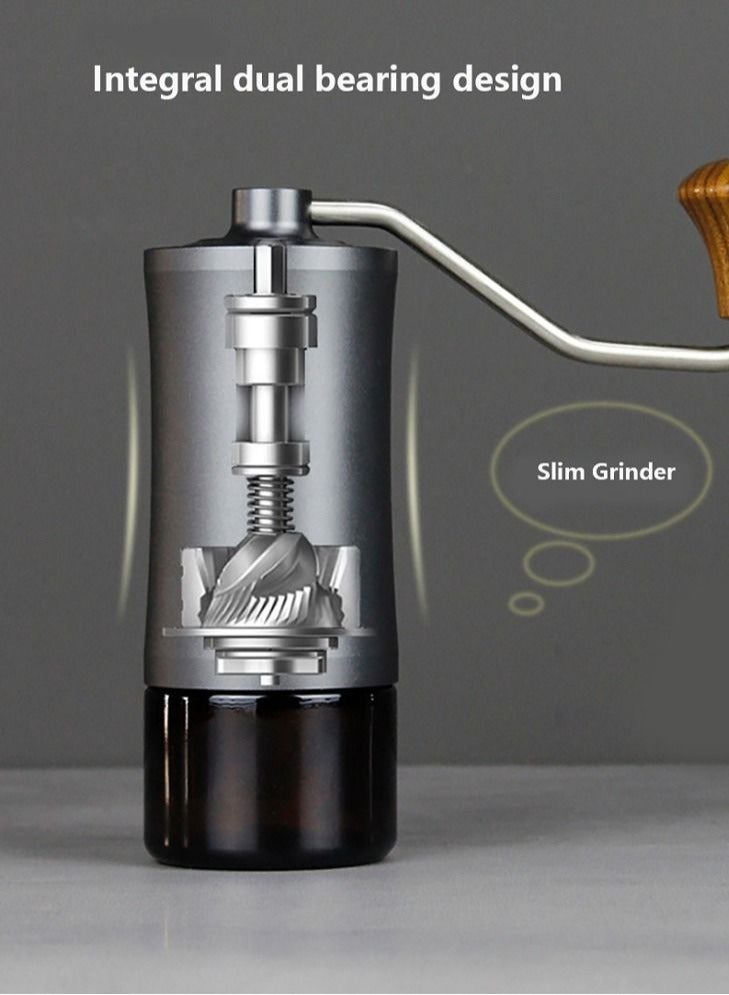 بريتيل مطحنة قهوة يدوية 20 جرام من الفولاذ المقاوم للصدأ، مطحنة قهوة احترافية محمولة مع 24 تروس قابلة للتعديل - Image 3