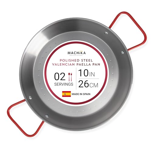 Machika Carbon Steel Skillet Pan for Paella | Perfect for Outdoors, Camping, Parties, and More | 2 Servings | 10 Inches - Image 1