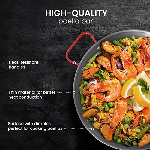 Machika Carbon Steel Skillet Pan for Paella | Perfect for Outdoors, Camping, Parties, and More | 2 Servings | 10 Inches - Image 4