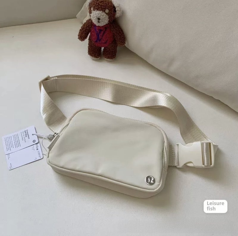 Lulu Sports Fanny Pack High-Quality Running Fitness Off-white