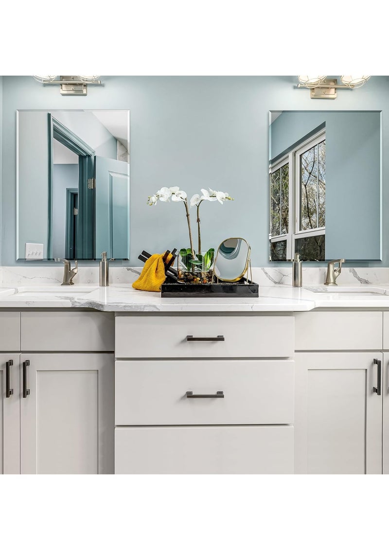 Generic - Bathroom Mirror Full Length Mirror Self Adhesive Mirror Wall-Mounted Vanity Mirror for Bedrooms Living Rooms Hotels（60*80CM） - Image 1