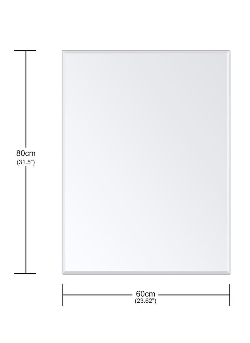 Generic - Bathroom Mirror Full Length Mirror Self Adhesive Mirror Wall-Mounted Vanity Mirror for Bedrooms Living Rooms Hotels（60*80CM） - Image 1