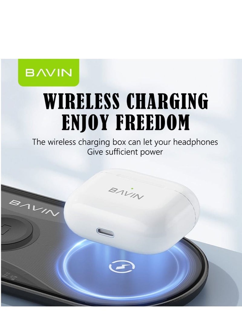 BAVIN BA26 TWS Wireless Earbuds Bluetooth5.1 White