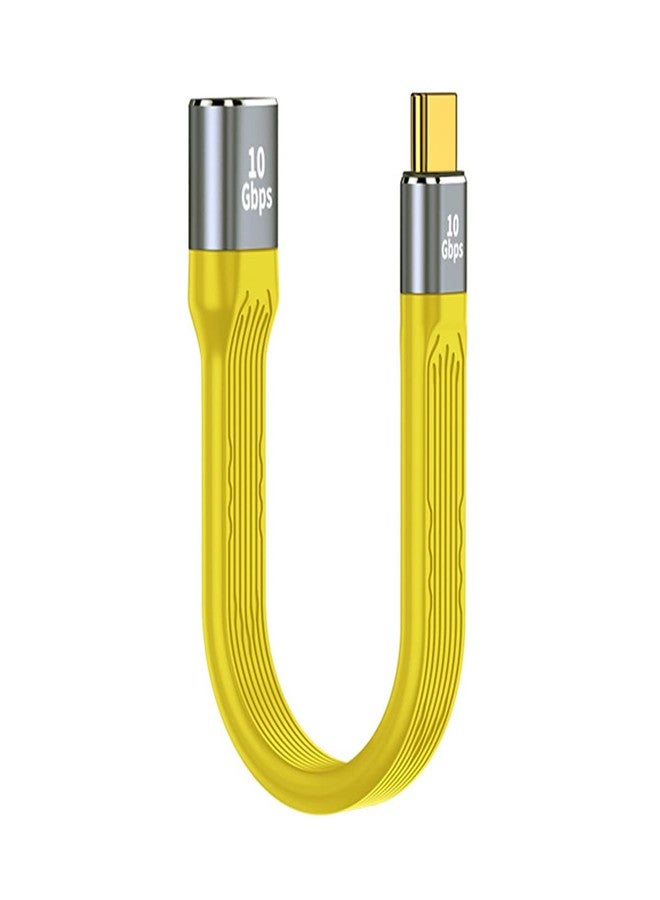 CY Yellow USB 3.1 Type C Male Host to USB3.0 Type AF OTG Flat Slim FPC Data Cable 13cm for Laptop Phone - Image 1