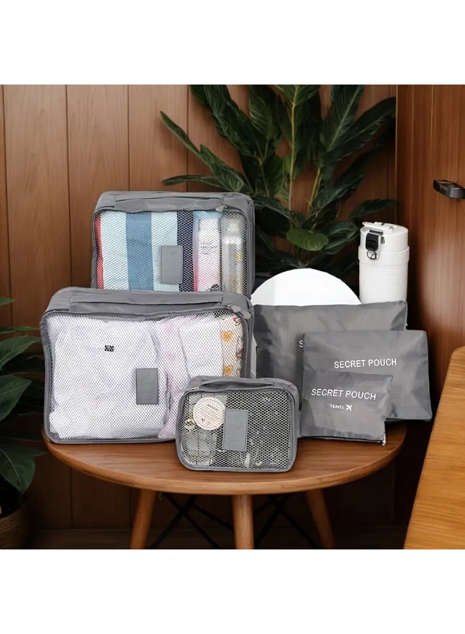 6-Piece Travel Storage Bag Set – Versatile Packing Cubes for Clothes, Toiletries, Cosmetics, and Wet/Dry Items – Lightweight, Durable, and Perfect for Organized, Hassle-Free Travel - Image 2