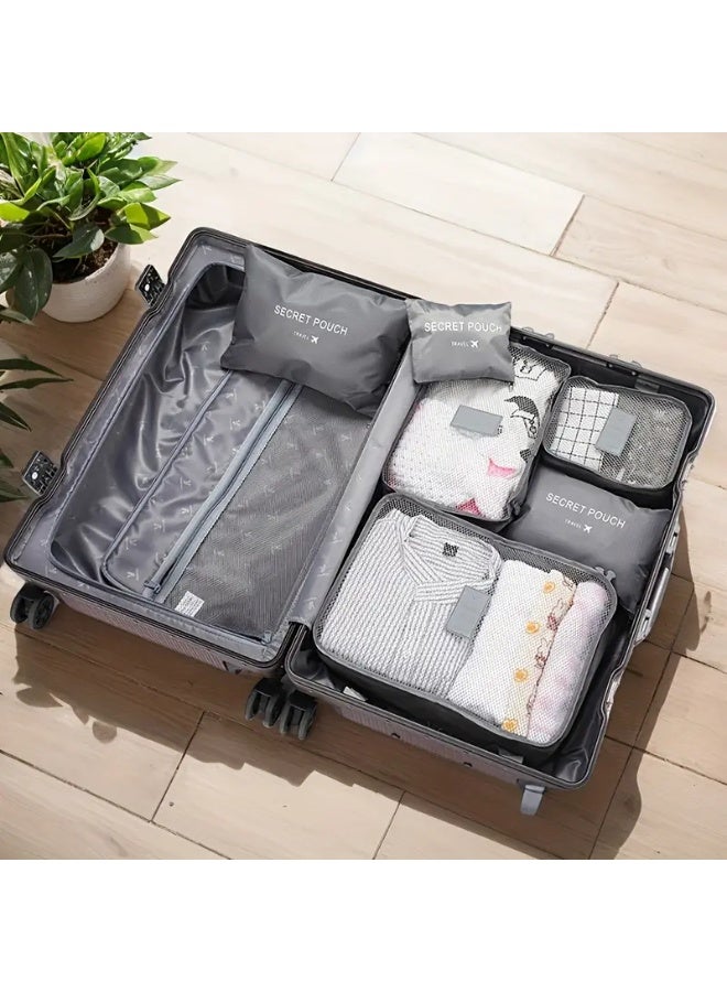 6-Piece Travel Storage Bag Set – Versatile Packing Cubes for Clothes, Toiletries, Cosmetics, and Wet/Dry Items – Lightweight, Durable, and Perfect for Organized, Hassle-Free Travel - Image 3