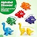 USATDD Matching Letters Dinosaur Toy DoubleSided ABC Letters Dinosaur Match Game Preschool Fine Motor Toy with Uppercase Lowercase Alphabet Educational Learning Toys for Toddlers Boys Girls - Image 4