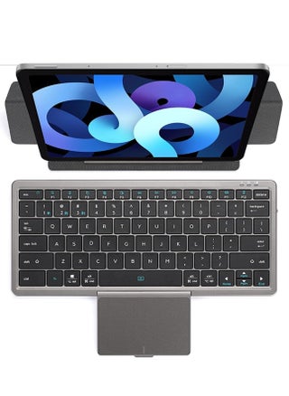 Wireless Bluetooth Keyboard with Touchpad, Multi-Device Sync, PU Tablet Stand, for iPad, MacBook, Windows, Android, Mac Laptop - pzsku/Z91915366551E862309B8Z/45/_/1699174013/c7924954-b464-43dc-ac3e-1687e4d686e9