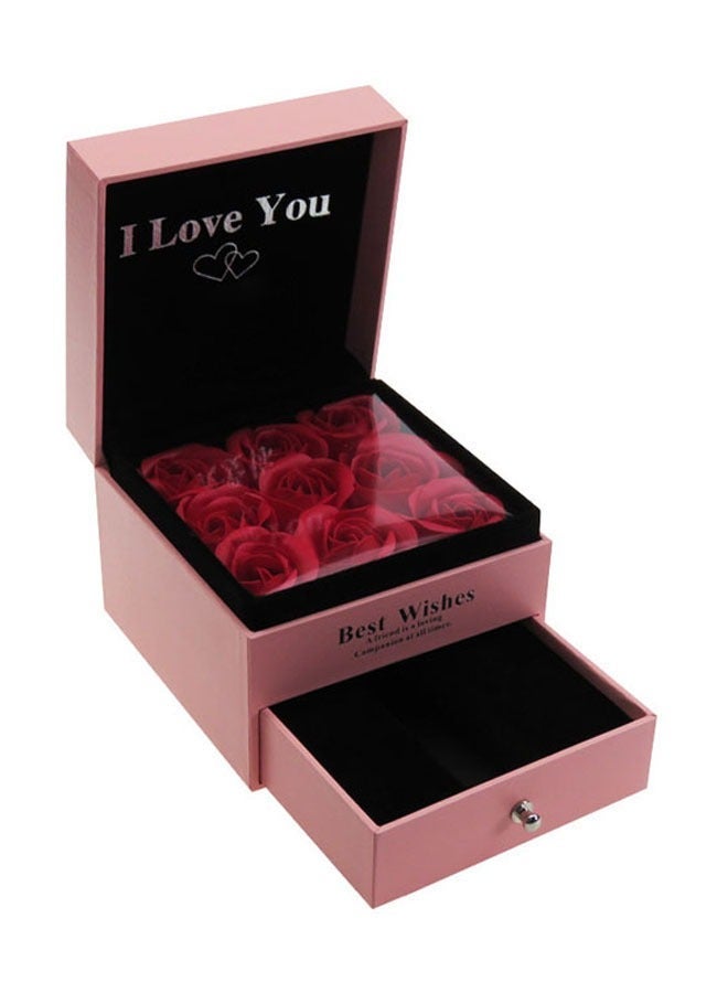 Drawer Design Gift Box With 9 Roses - Image 2