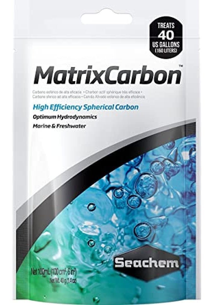 Seachem Matrix Carbon - High Efficiency Spherical Carbon for Marine and Freshwater Aquariums, 100 ml - Image 1