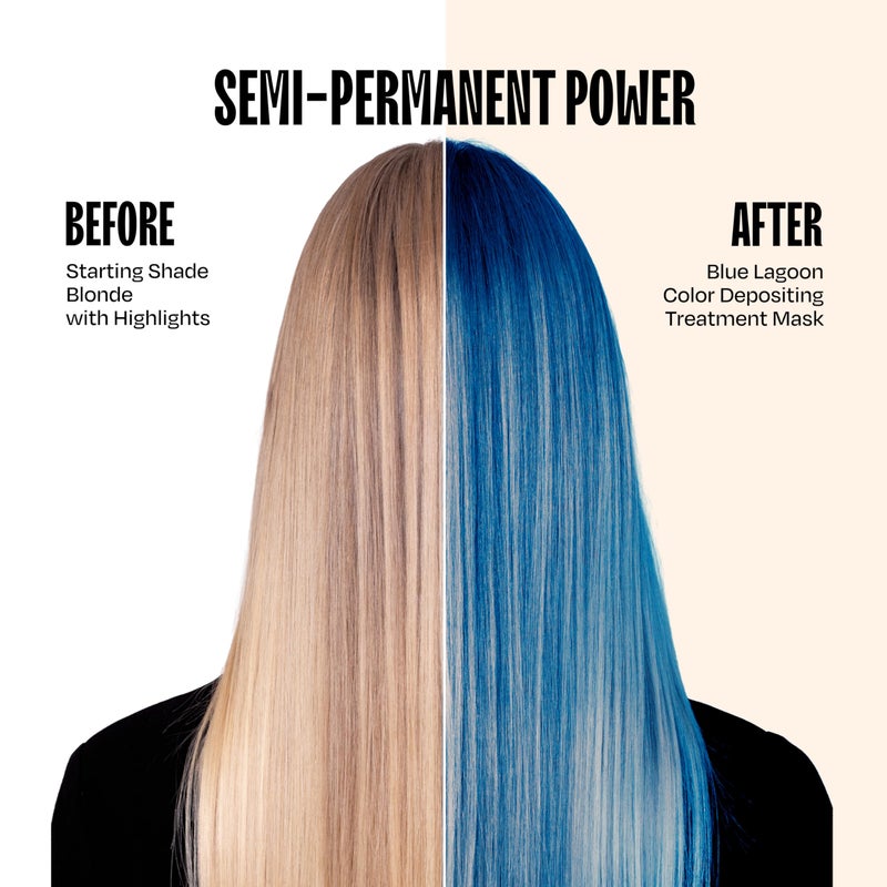 Overtone Semi Permanent Hair Color Conditioner, Blue Lagoon, 8 oz, Nourishing, Damage-Free, Color Depositing Mask for All Hair Types with Shea Butter & Coconut Oil, Vegan & Cruelty-Free - Image 2