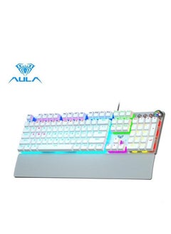 AULA Aula F2058 Full Mechanical Gaming Keyboard With Rainbow Backlit LED - Blue Switches |Arabic/English  - Image 4