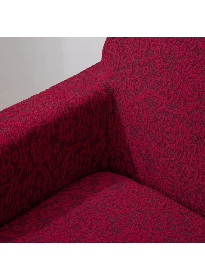 Hokipo Elastic Stretchable Sofa Frill Cover For 1 Seater (Ar-4646-J1) - Red - Image 2