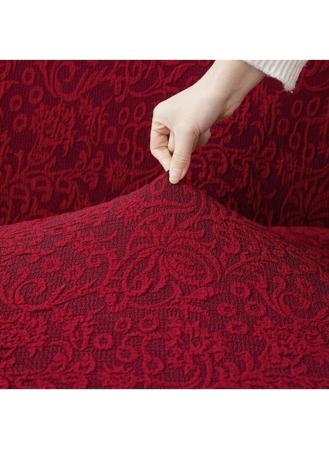 Hokipo Elastic Stretchable Sofa Frill Cover For 1 Seater (Ar-4646-J1) - Red - Image 5