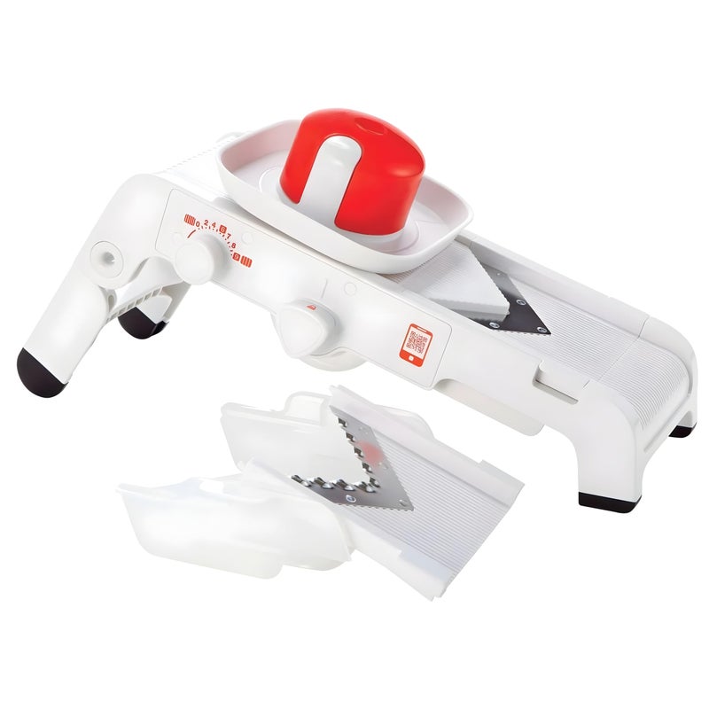 TUPPERWARE Chef MandoChef D202 MultiSlicer Grater Mandolino Kchenenstar WhiteRed - Image 2